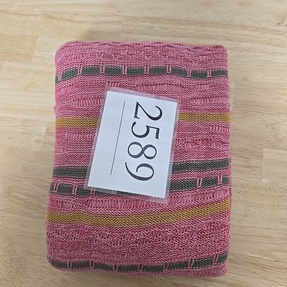 Soft Surroundings Lisabetta Stripe Sweater Textured Long Sleeve Pink Size Medium - Picture 9 of 9